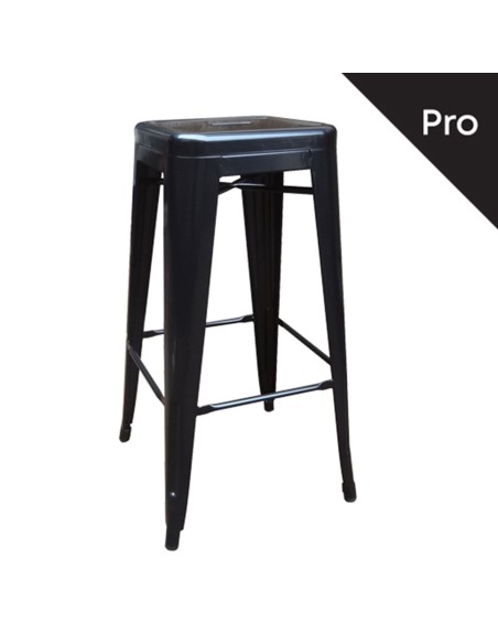 RELIX Σκαμπό Bar-Pro H.67cm, Στοιβαζόμενο, Μέταλλο Βαφή Μαύρο