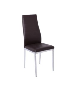 JETTA Chair Dark Brown Pvc (Chromed)