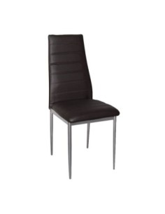 JETTA Chair Dark Brown Pvc (Silver paint)