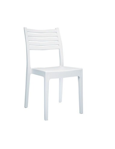 OLIMPIA Stackable Chair PP-UV White