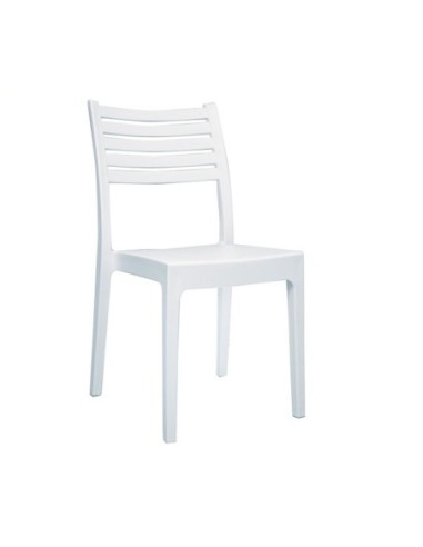 OLIMPIA Stackable Chair PP-UV White