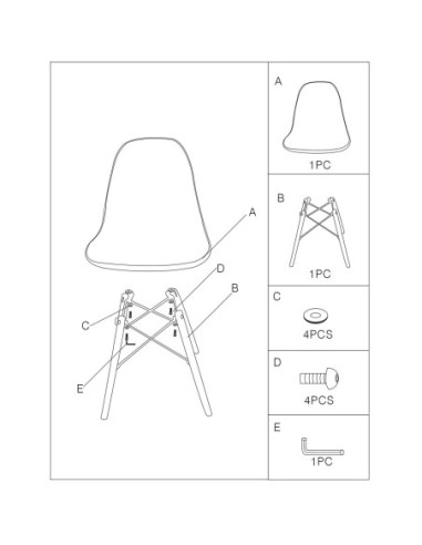 ART Wood Chair PET Clear