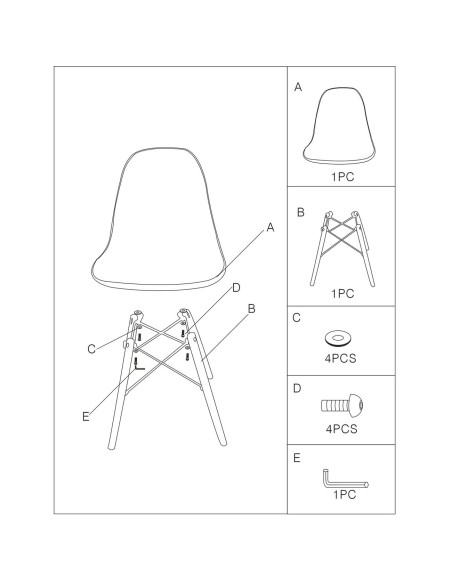 ART Wood Chair PET Clear