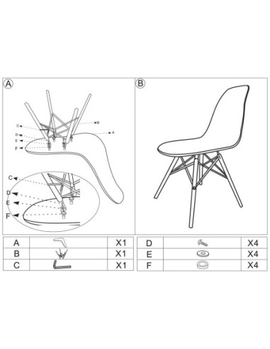 ART Wood Chair PP Black