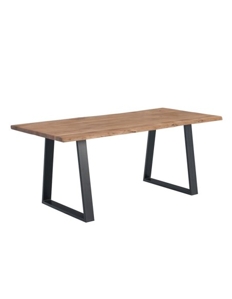 LIZARD Dining Table 200x95x75 Acacia Natural Finish (Black Paint)