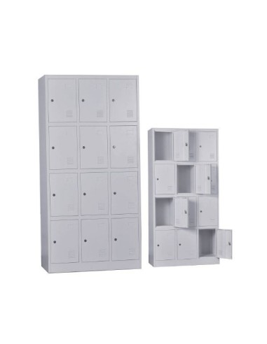 12-LOCKER Metal 90x40x185 Grey