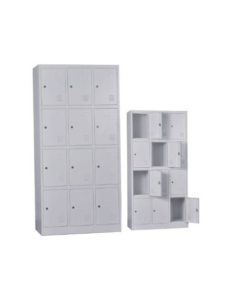 12-LOCKER Metal 90x40x185 Grey