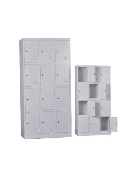 12-LOCKER Metal 90x40x185 Grey