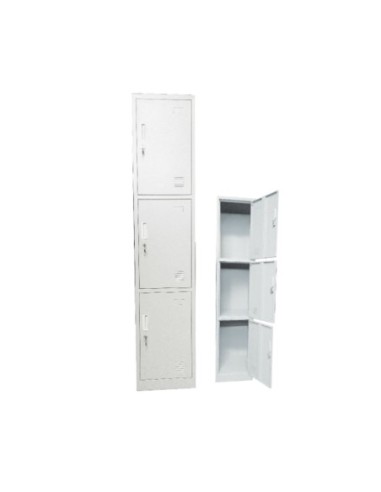 LOCKER 3 Θέσεων Μέταλλο Βαφή  Άσπρο
