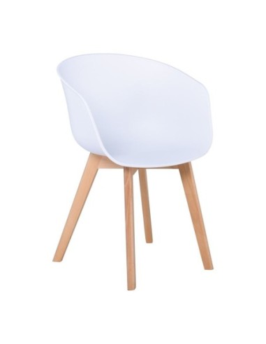 OPTIM Armchair PP White (wooden leg)