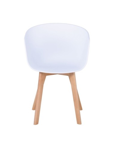 OPTIM Armchair PP White (wooden leg)