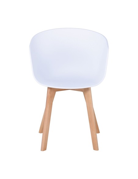OPTIM Armchair PP White (wooden leg)