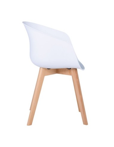 OPTIM Armchair PP White (wooden leg)