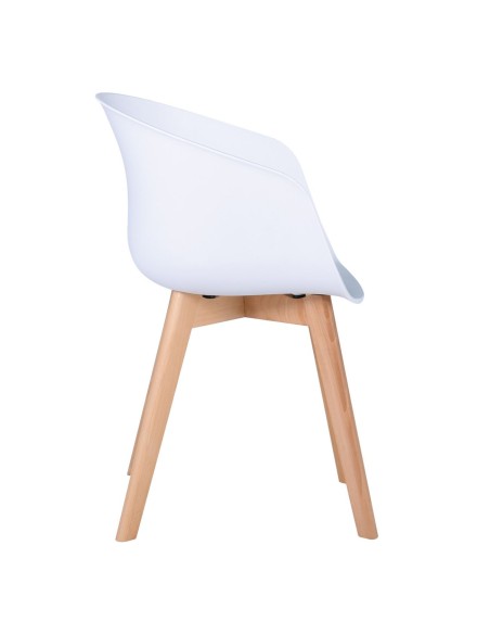 OPTIM Armchair PP White (wooden leg)