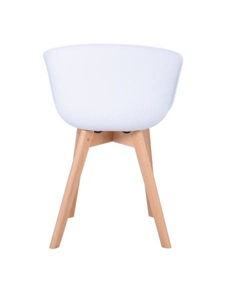 OPTIM Armchair PP White (wooden leg)