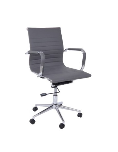 BF3301 Low Back Armchair Grey Pu