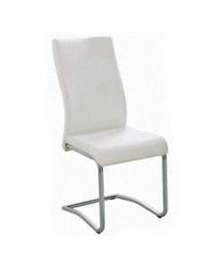 BENSON Chair Chromed Frame, Cream Pvc