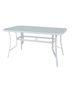 RIO Table 150x90cm Metal White 2
