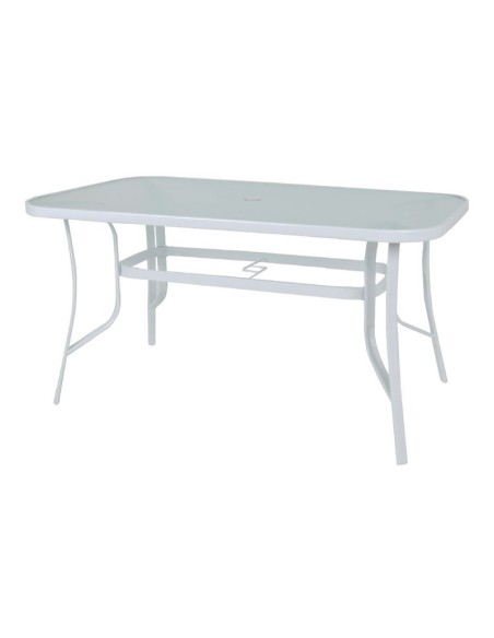 RIO Table 120x70cm Metal White