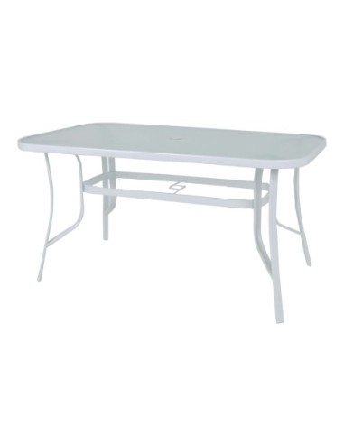 RIO Table 120x70cm Metal White