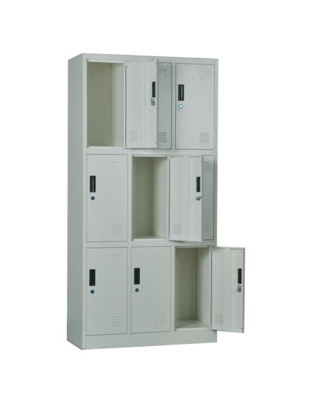 9-LOCKER Metal 90x40x185 Grey
