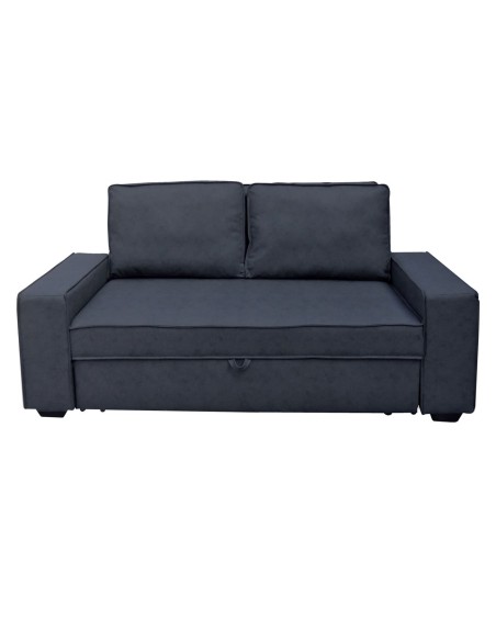 ALISON Καναπές - Κρεβάτι Σαλονιού - Καθιστικού, Pu-Nabuk Ανθρακί