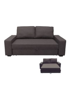 ALISON Καναπές - Κρεβάτι Σαλονιού - Καθιστικού, Pu-Nabuk Σκούρο Καφέ