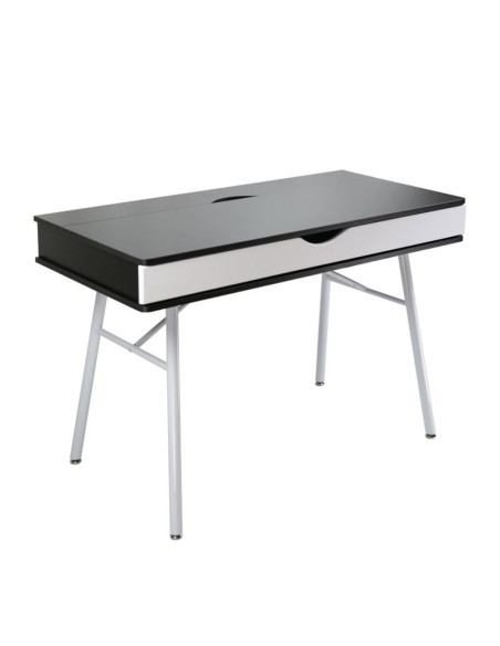 ΓΡΑΦΕΙΟ Η-Υ Μέταλλο Βαφή Άσπρο, Melamine Wenge