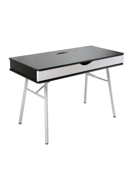 ΓΡΑΦΕΙΟ Η-Υ Μέταλλο Βαφή Άσπρο, Melamine Wenge