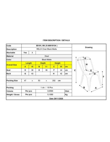 RELIX Chair-Pro Metal Black Matte