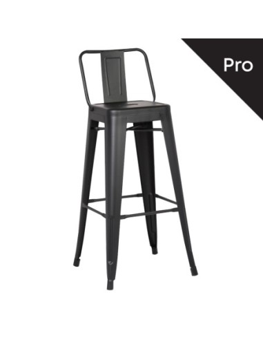 RELIX Bar Stool-Pro w-Back Metal...
