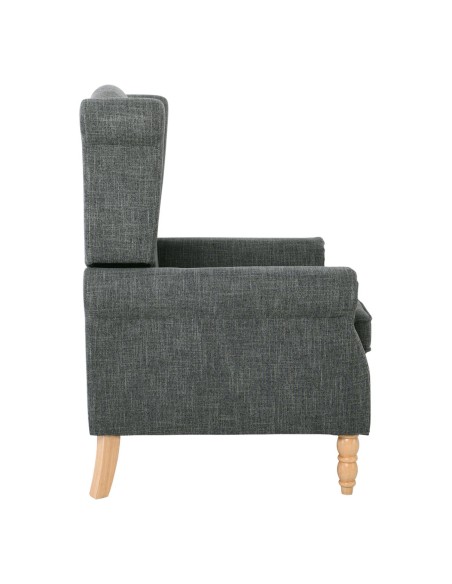 ROSY Armchair Natural - Dark Grey Fabric