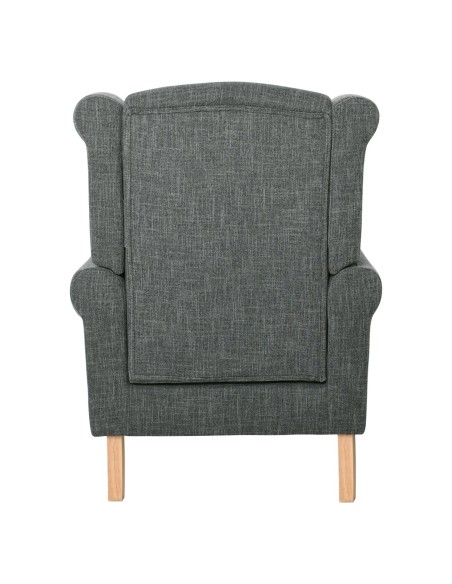 ROSY Armchair Natural - Dark Grey Fabric