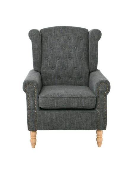 ROSY Armchair Natural - Dark Grey Fabric