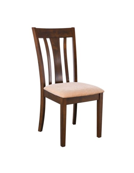 MOLTEN Καρέκλα Καρυδί, Ύφασμα Μπεζ