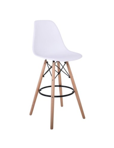 ART Wood Bar Stool PP White
