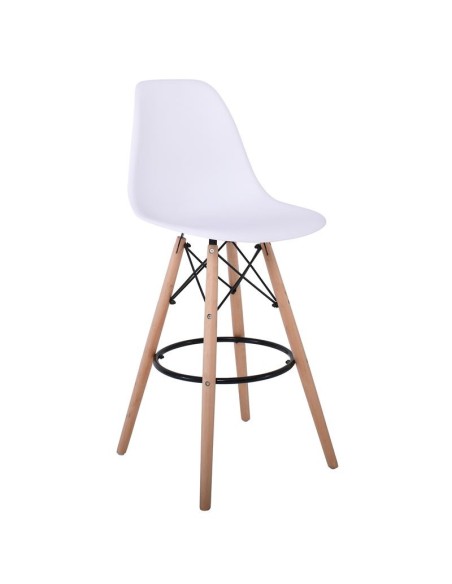 ART Wood Bar Stool PP White