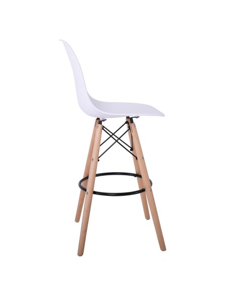 ART Wood Bar Stool PP White
