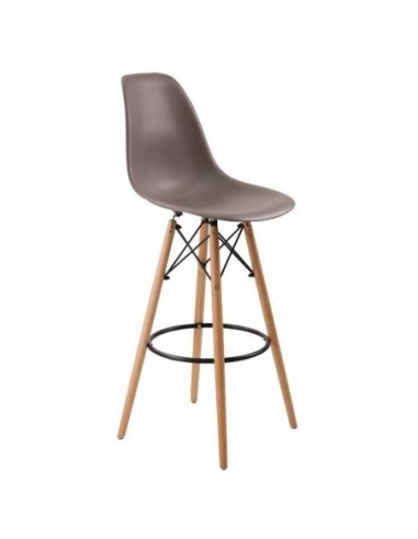 ART Wood Bar Stool PP Sand Beige