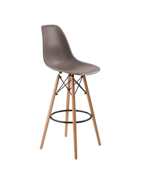 ART Wood Bar Stool PP Sand Beige