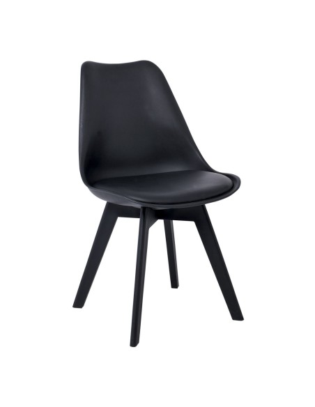 MARTIN-II Chair PP Black (assembled cushion)