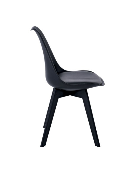 MARTIN-II Chair PP Black (assembled cushion)