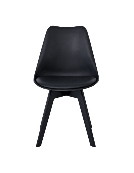 MARTIN-II Chair PP Black (assembled cushion)