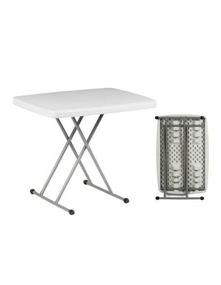 BLOW Hdpe Folding Adjustable Table 76x50cm White