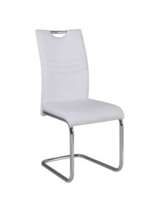 CROFT Chair Metal Chrome/Pu White