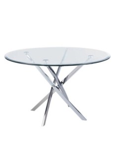 POSTO Round Dining Table D.120 with Glass Top 10mm