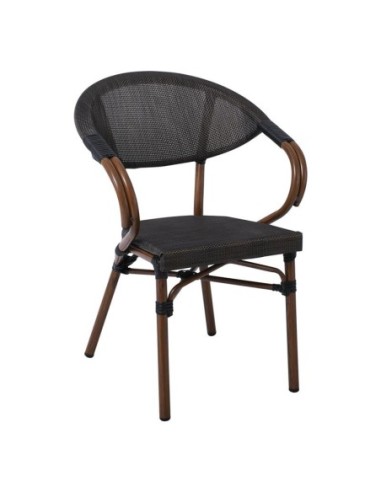 COSTA Armchair Alu Walnut-Textilene...