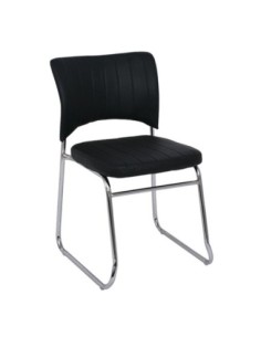 VENUS Chair/Chromed Frame/Black Pu