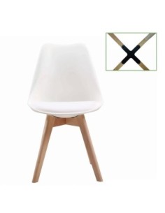 MARTIN Chair PP White (Metal cross) / assembled cushion