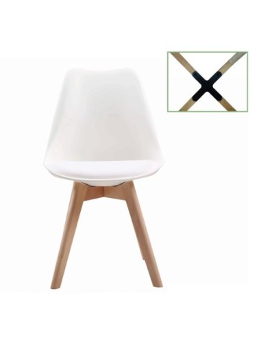 MARTIN Chair PP White (Metal cross) -...